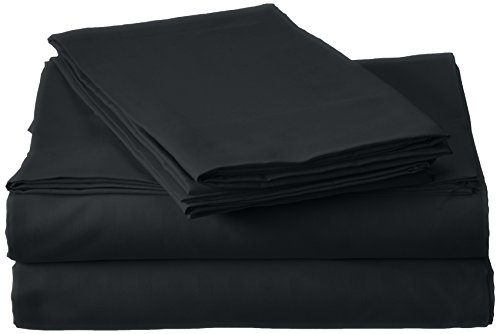 Book Cover Millenium Linen Queen Size Bed Sheet Set - Black - 1600 Series 4 Piece - Deep Pocket - Cool and Wrinkle Free - 1 Fitted, 1 Flat, 2 Pillow Cases