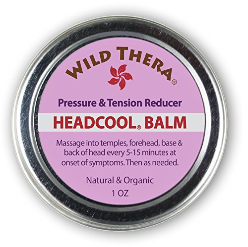 Book Cover Wild Thera Herbal Migraine Headache Relief Balm with Essential Oils. Sinus Tension Headache Soother. Safely use with Headache roll on, Magnesium, Eye mask and migraine Relief Stick.