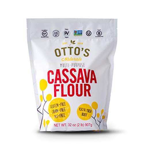 Book Cover Otto's Naturals Cassava Flour (2 Lb. Bag) Grain-Free, Gluten-Free Baking Flour - Made From 100 % Yuca Root - Certified Paleo & Non-GMO Verified All-Purpose Wheat Flour Substitute