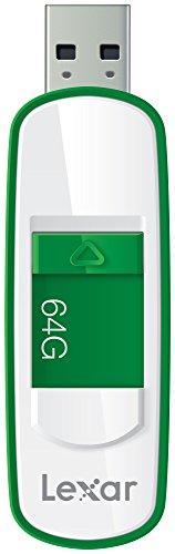 Lexar Jumpdrive S75 64GB USB 3.0 Flash Drive (White/Green)