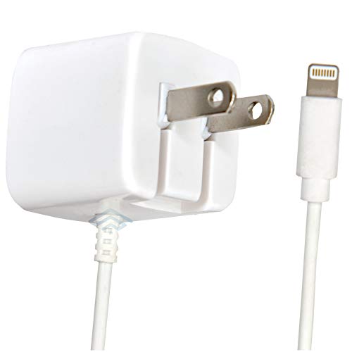 Book Cover iPhone 13 Charger Block - iPhone 12 Charger - Certified Apple Charger Block Lightning Plug for iPhone 13 Pro Max Charger - Pins Fold - Rapid 2.1a iPhone Fast Charger - iPhone Charger Block - White 3ft