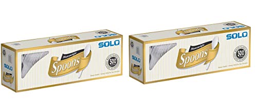 Solo Plastic Spoon White 500ct, Pack of 1, spoons-500