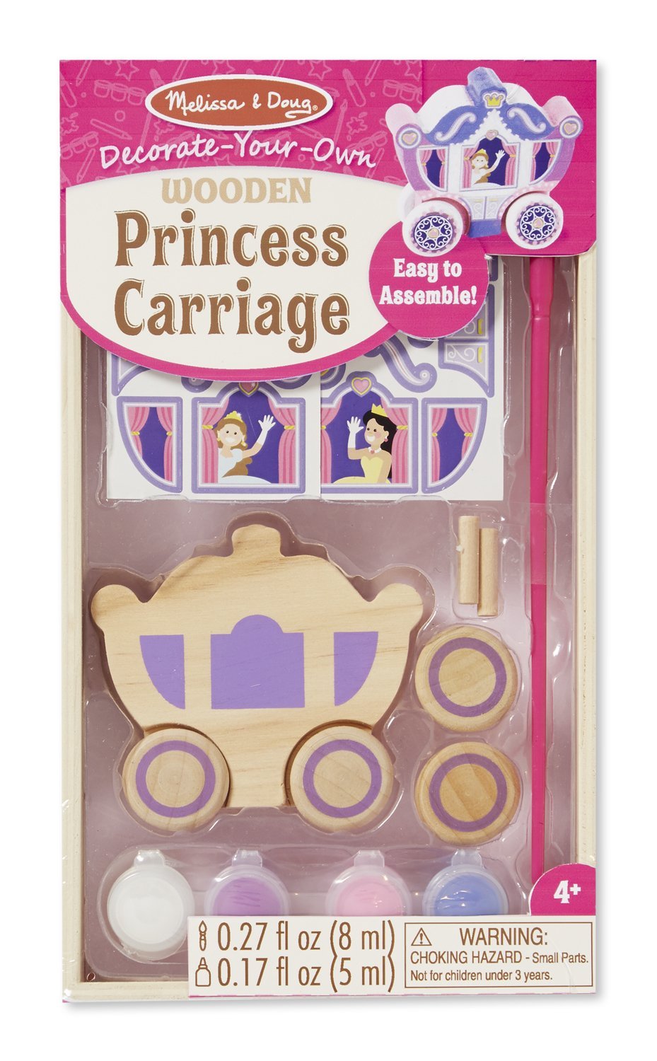 Book Cover Melissa & Doug Decorate-Your-Own Wooden Princess Carriage Craft Kit