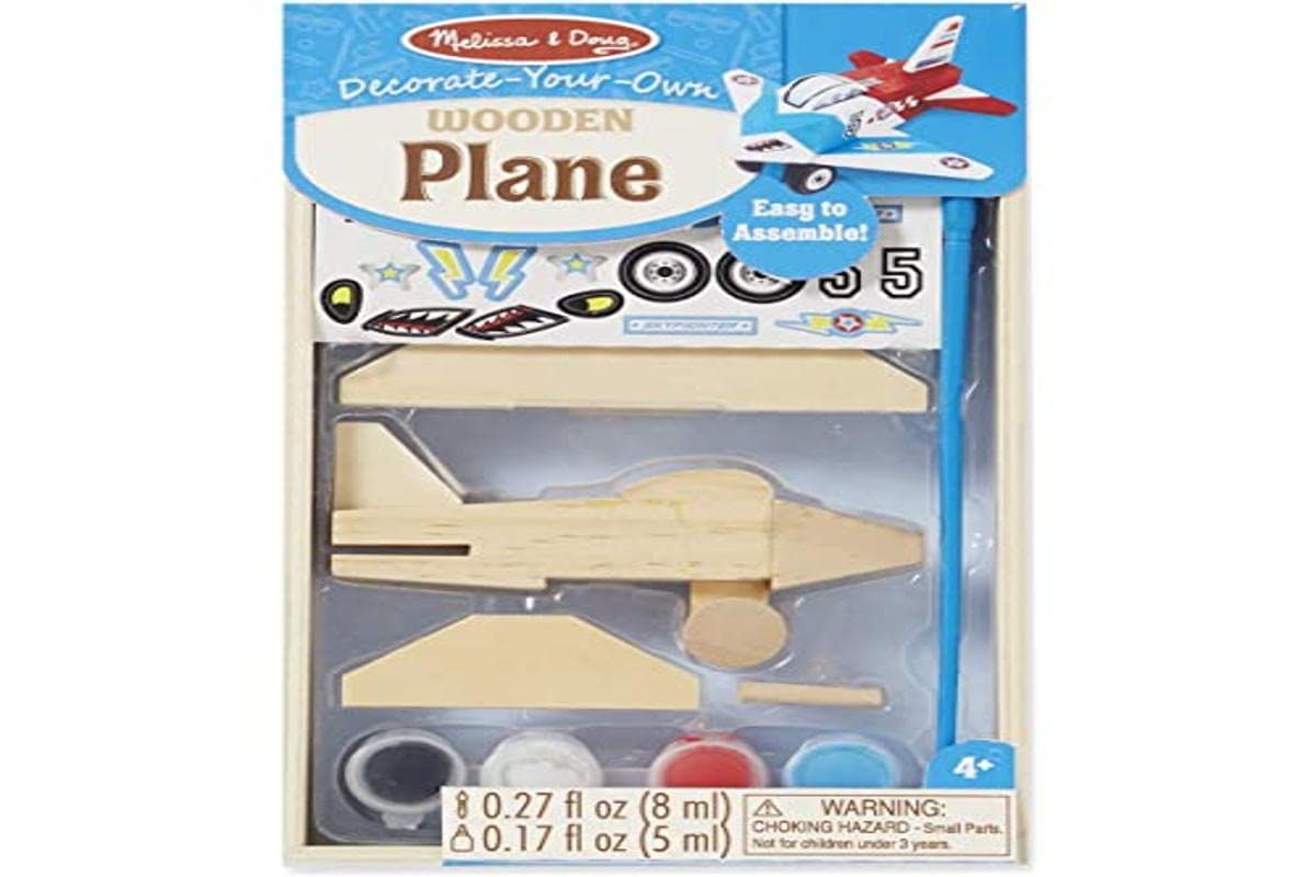 Book Cover Melissa & Doug Decorate-Your-Own Wooden Plane Craft Kit