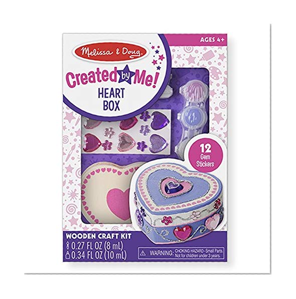 Book Cover Melissa & Doug Decorate-Your-Own Wooden Heart Box Craft Kit