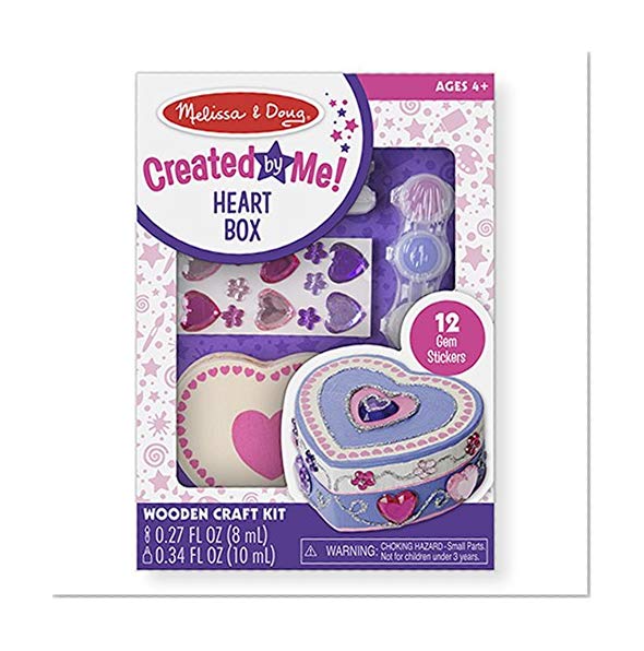 Melissa & Doug Decorate-Your-Own Wooden Heart Box Craft Kit