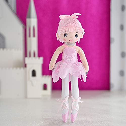 Butterfly Craze 17" Ballerina Doll for Little Girls' Ballet Dance Recital and Birthday Gifts (Pink)