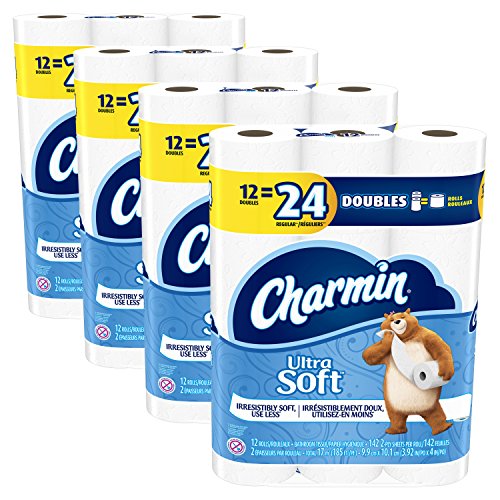 Book Cover Charmin Toilet Paper (Older Version), 12 Count of 142 Sheets Per Roll, 12 Roll (Pack of 4)