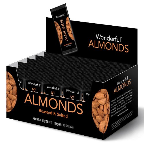 Book Cover Wonderful Almonds Roasted & Salted (1.5oz, 24ct.)