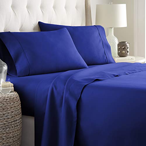 Hotel Luxury Bed Sheets Set-1800 Series Platinum Collection-Deep Pocket,Wrinkle & Fade Resistant (Queen,Royal Blue)