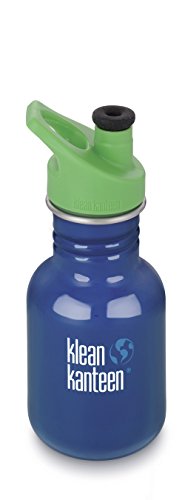 Klean Kanteen Kid Kanteen Classic Sport Single Wall Stainless Steel Kids Water Bottle with Sport Cap 3.0 Sky Diver