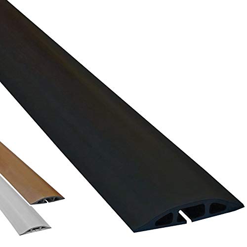 Electriduct D-2"Low Profile" Rubber Duct Cord Cover - Length: 5Ft - Color: Black