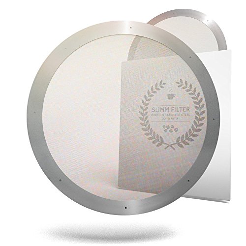 Reusable Premium Metal Filters by Slimm Filter for Use in the AeroPress Coffee Maker, Package of 2 Filters