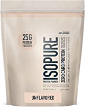Isopure Zero Carb Unflavored 25g Protein, 100% Whey Protein Isolate, Keto Friendly Protein Powder, No Added Colors/Flavors/Sweeteners, GMO Free, 1 Pound (Packaging May Vary)