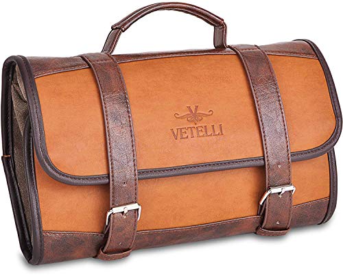 Vetelli Hanging Toiletry Bag for Men - Dopp Kit/Travel Accessories Bag/Great Gift