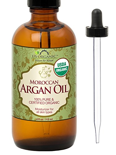 US Organic Moroccan Argan Oil, USDA Certified Organic,100% Pure & Natural, Cold Pressed Virgin, Unrefined, Origin_Morocco (4 oz (115 ml))