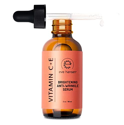 Eve Hansen Vitamin C Serum for Face | (2 OZ) Facial Serum with Natural, Organic Hyaluronic Acid, Vitamin E and Aloe Vera | Brighten, Reduce Appearance of Wrinkles, Fine Lines and Dark Spots