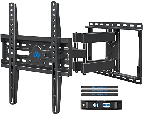 Mounting Dream TV Mount TV Wall Mount with Swivel and Tilt for Most 32-55 Inch TV, UL Listed Full Motion TV Mount with Articulating Dual Arms, Max VESA 400x400mm, 99 lbs. Loading, 16 inch Studs MD2380