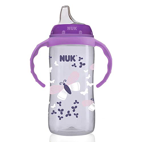 NUK Large Learner Cup, Purple Butterfly, 10oz 1pk