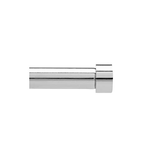 Umbra Cappa 1-Inch Curtain Rod, Includes 2 Matching Finials, Brackets & Hardware, 36 to 66, Polished Silver