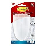 Command Bath Razor Holder, Clear Frosted, 1-Holder, 1- Water-Resistant Strip, Organize Damage-Free