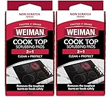 Weiman Cook Top Scrubbing Pads, 3 Count, 2 Pack Cuts Through the Toughest Stains - Scrubbing Pads Carefully Wipe Away Residue