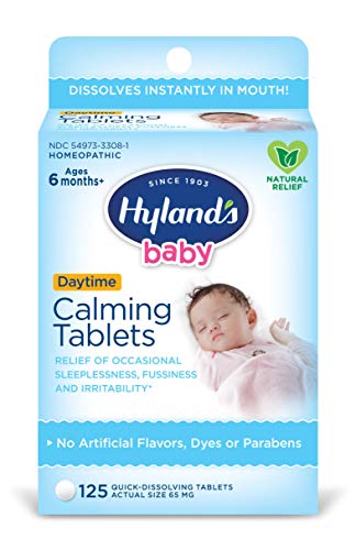 Hylandâ€™s Baby Calming Tablets, Natural Symptom Relief of Fussy and Sleepless Babies, 125 Count, Package may vary