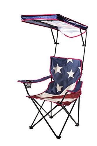 Book Cover Quik Shade U.S. Flag Shade Folding Chair, 0.8'L x 0.8'W x 1.3'H, American Pride