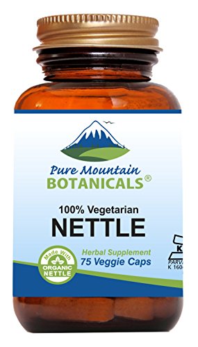 Stinging Nettle Leaf Capsules - 75 Kosher Vegan Caps - Made with 500mg Organic Stinging Nettles Leaf