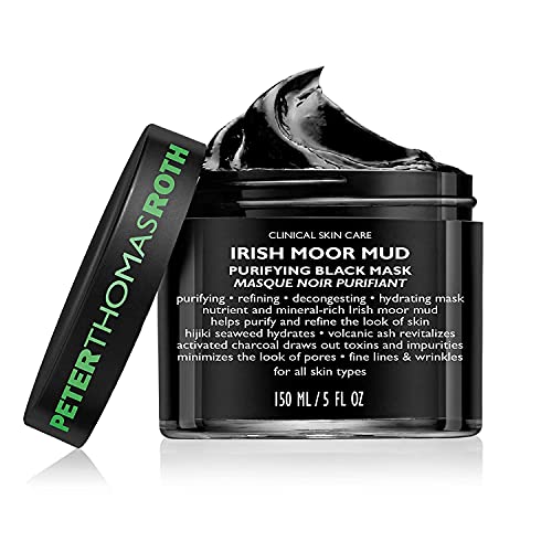 Peter Thomas Roth Irish Moor Mud Purifying Black Mask, Decongesting Facial Mask, Helps Reduce the Look of Pores, Fine Lines and Wrinkles 5 Fl Oz (Pack of 1)