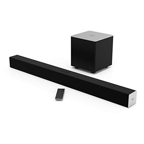 VIZIO 2.1 Sound Bar SB3821-C6 with Wireless Subwoofer Bluetooth 100dB SPL, Black, 38"