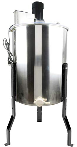Book Cover VIVO Electric 4 Frame Stainless Steel Honey Extractor | Honeycomb Drum Spinner (BEE-V004E)