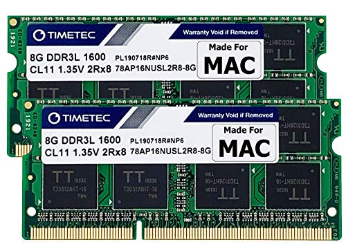 Book Cover Timetec 16GB KIT(2x8GB) Compatible for Apple DDR3L 1600MHz for Mac Book Pro(Early/Late 2011,Mid 2012), iMac(Mid 2011,Late 2012,Early/Late 2013,Late 2014,Mid 2015), Mac Mini(Mid 2011,Late 2012) MAC RAM