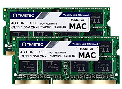 Book Cover Timetec 8GB KIT(2x4GB) Compatible for Apple DDR3L 1600MHz for Mac Book Pro (Early/Late 2011,Mid 2012), iMac(Mid 2011,Late 2012,Early/Late 2013,Late 2014,Mid 2015), Mac Mini(Mid 2011,Late 2012) MAC RAM