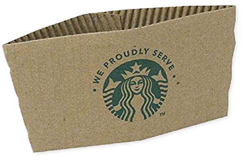Starbucks Coffee Cup Sleeves, 50 Jackets for Hot Cups, Fits 12, 16 and 20 ounce cups, Recycled and Made in the USA