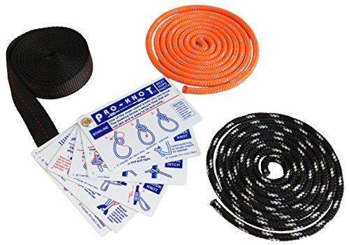 Book Cover SGT KNOTS Tying Kit - (17) Waterproof Instruction Cards, (2) 6ft Double-Braided Ropes, (1) 6ft Nylon Webbing
