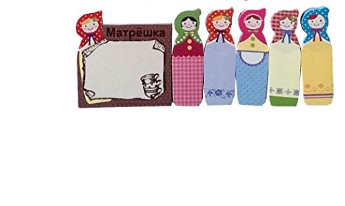 Cute muñecas rusas Matryoshka Pegatina Bookmark Marker Memo Índice Tab 180 páginas