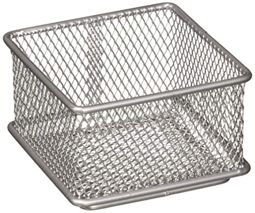Ybm Home Silver Mesh Drawer Cabinet and or Shelf Organizer Bins, School Supply Holder Office Desktop Organizer Basket 1612 (3x3)
