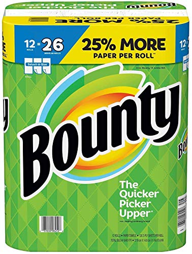 Book Cover Bounty Select-A-Size White Mega Roll Paper Towels, 117 sheets, 12 rolls