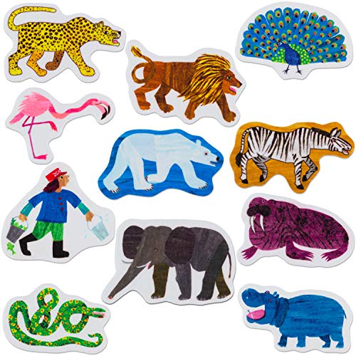 Little Folk Visuals Polar Bear, Polar Bear What Do You Hear? by Eric Carle - Felt Learning Toy Set, Precut Felt Board Figures for Kids and Toddlers, 11 Piece Set