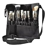 Hotrose 22 Pockets Professional Cosmetic Makeup Brush Bag with Artist Belt Strap for Women (Brush Not Included)