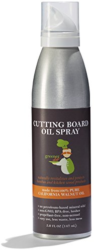 Greener Chef Food Grade Cutting Board Oil Spray and Butcher Block Oil Conditioner - All Natural Walnut Oil for Wood and Bamboo Chopping Boards - No Mess and Low Waste Spray - Made in USA