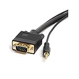 VGA to VGA Cable with Ferrite Cores 10 Feet (3 Meters) HD15 Male to Male SVGA Monitor Cable 10ft (3M) (2 Pack)