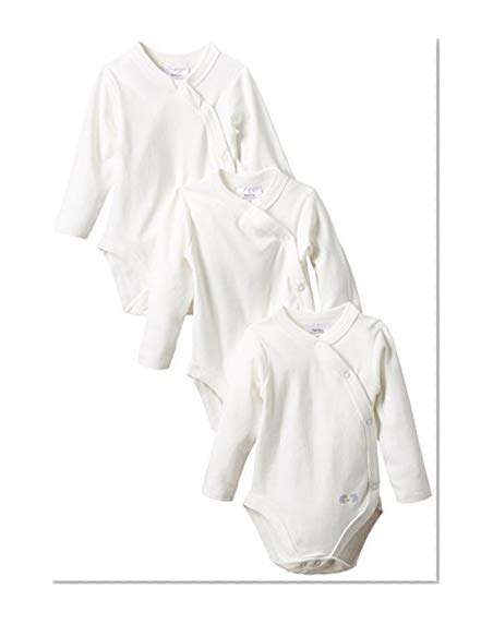 Twins Mixte bébé Body croisé laine/soie manches longues (lot 3) - Blanc (Weiss 110601) - 3 mois (Taille fabricant: 62)