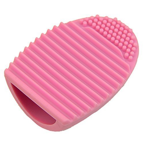 Book Cover HeroNeo Cleaning MakeUp Washing Brush Silica Glove Scrubber Board Cosmetic Clean Tools (Pink)
