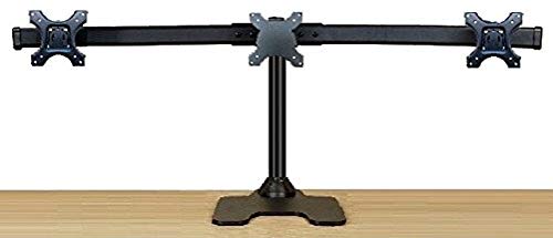 Book Cover EZM Deluxe Triple Monitor Mount Stand Free Standing with Grommet Mount Option Supports up to 3 28