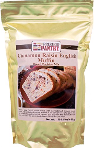 Book Cover The Prepared Pantry Cinnamon Raisin English Muffin Gourmet Bread Machine Mix, 24.5 Ounce