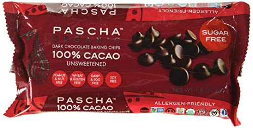 PASCHA Organic Dark Chocolate Baking Chips - 100% Cacao, Unsweetened - 8.75 ounces