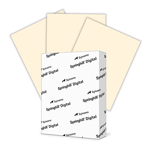 Springhill Colored Paper, Cardstock Paper, Ivory Paper, 110lb, 199 gsm, 8.5 x 11, 1 Ream / 250 Sheets - Index Card Stock, Thick Paper (056300R)