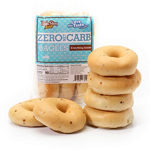 Keto Food Bagels | Keto Bread or Keto Hamburger Bun Alternative | Low Carb Everything Inside, 2 Pack (6 Diet Bagels Per Keto Friendly Food Pack) | ThinSlim Foods